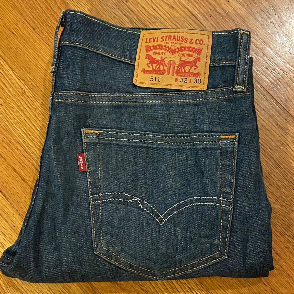 Levi's Men's 511 Jeans - 32/30 - Dark Blue Wash